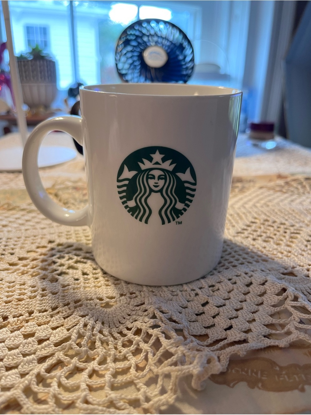 Starbucks White Ceramic Mug with Green Siren Logo